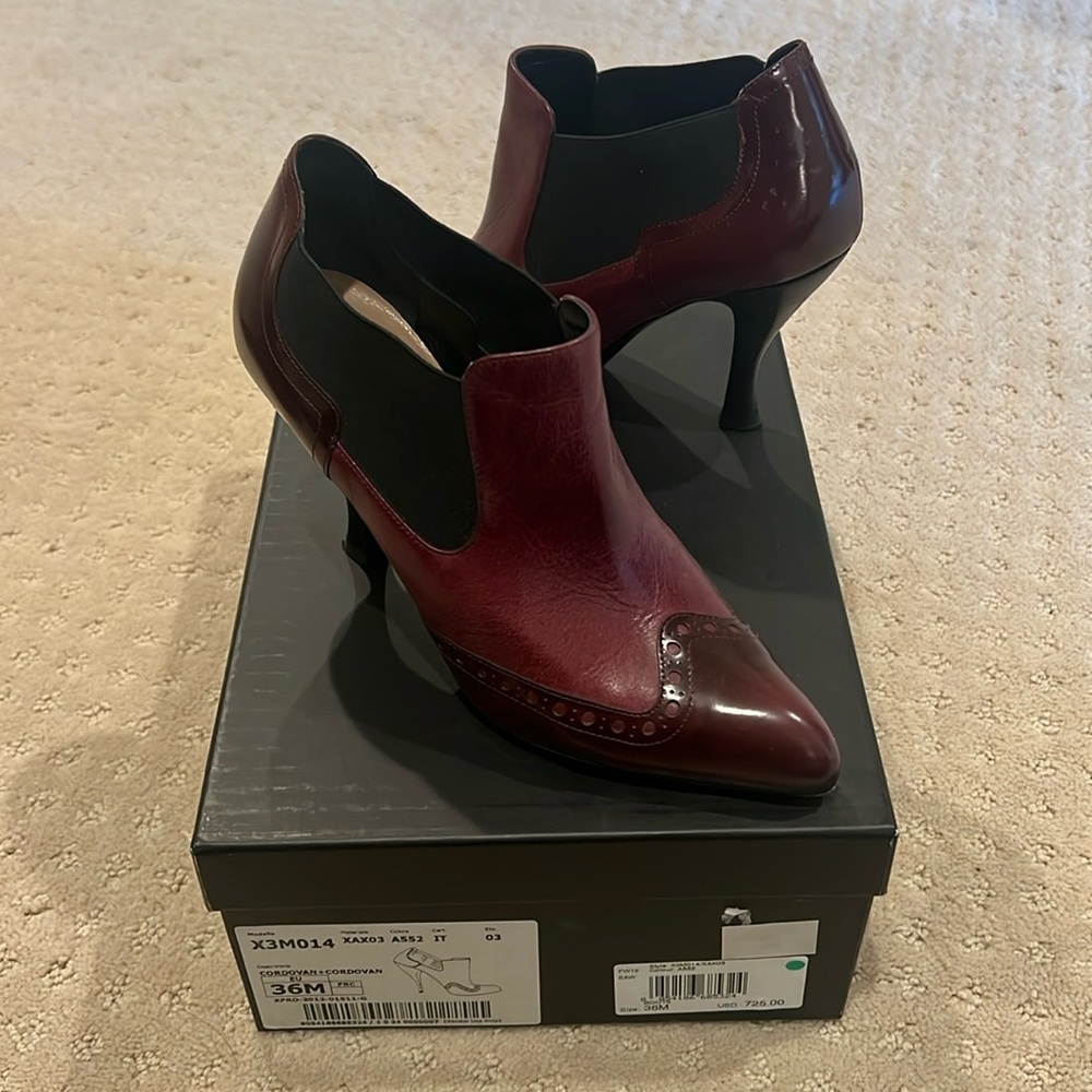 Emporio Armani Cordovan heeled booties